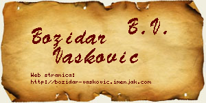 Božidar Vasković vizit kartica